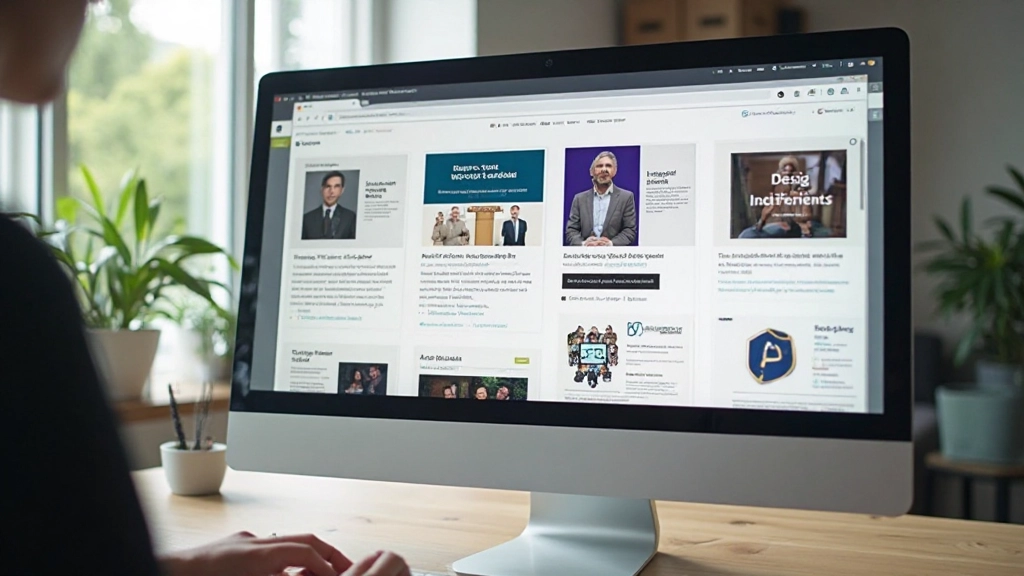 Examples of well-designed websites showing harmonious color and typography combinations working together